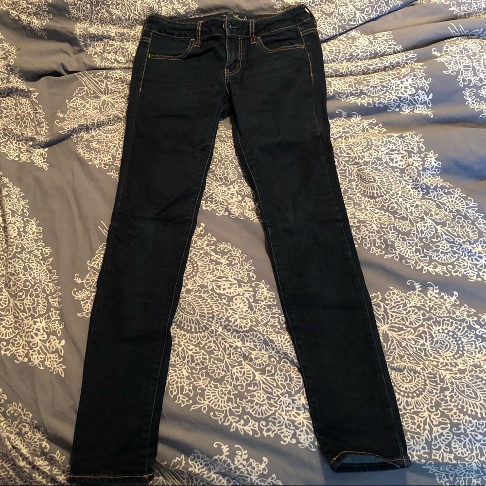 American Eagle dark blue jeggings